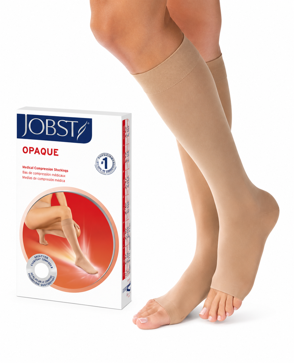 Meia Jobst Opaque 15-20 mmHg, 3/4 Panturrilha