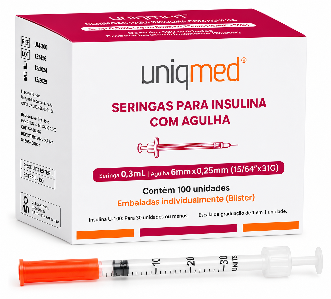Seringas para Insulina Uniqmed (Unitário)