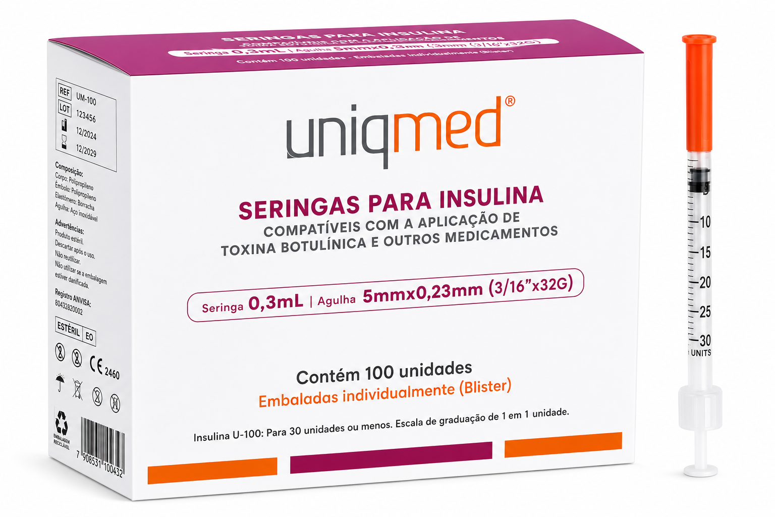 Seringas para Insulina Uniqmed (Unitário)