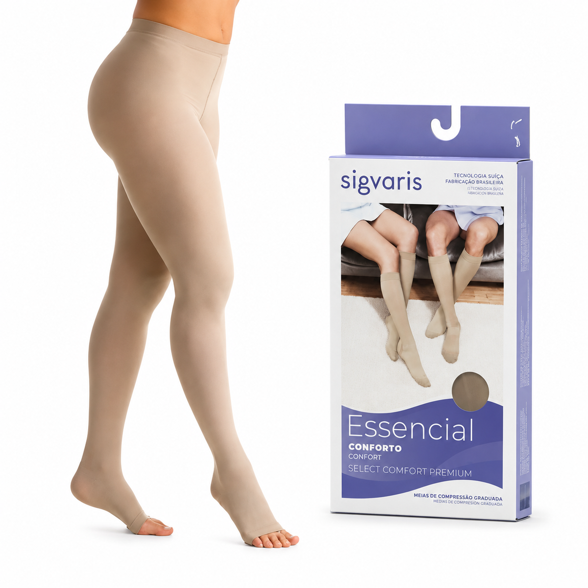 Meia Sigvaris Select Comfort, 20-30 mmHg, Meia Calça
