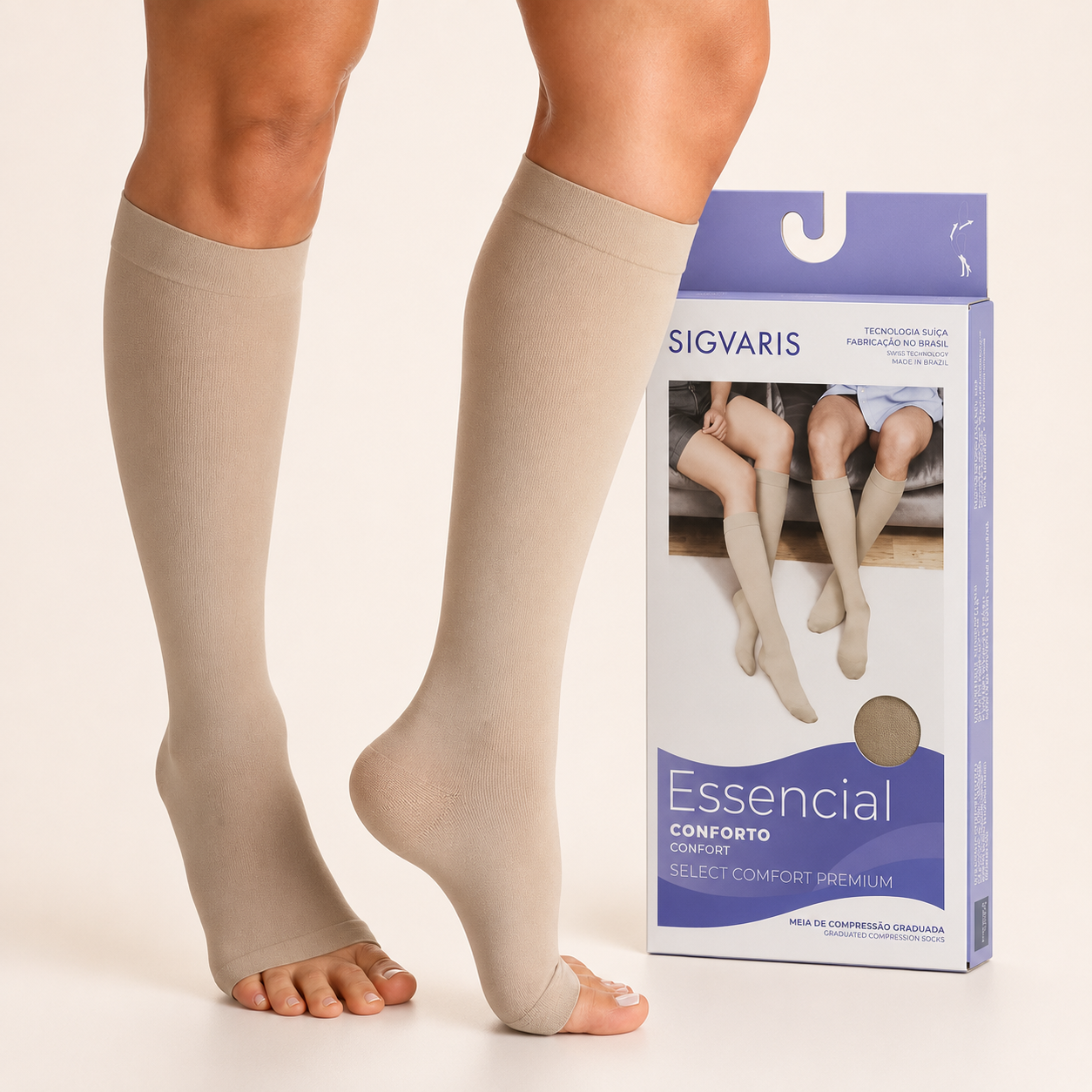 Meia Sigvaris Select Comfort, 20-30 mmHg, 3/4 Panturrilha