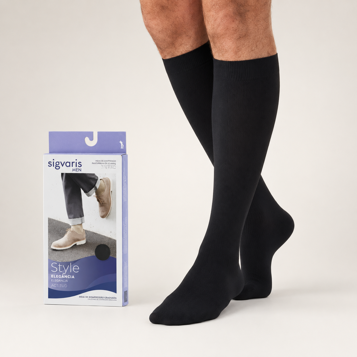 Meia Sigvaris Actitud, 15-20 mmHg, 3/4 Panturrilha