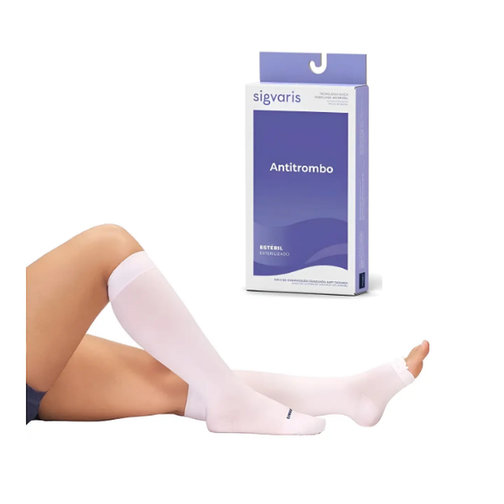 Meia Antitrombo Sigvaris 18-23 mmHg, 3/4 Panturrilha